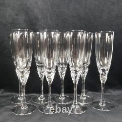 SPIEGELAU Crystal Wine Glasses 1985 Retired GISELLE PARTY Pattern Set Of 8