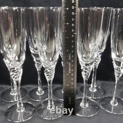 SPIEGELAU Crystal Wine Glasses 1985 Retired GISELLE PARTY Pattern Set Of 8