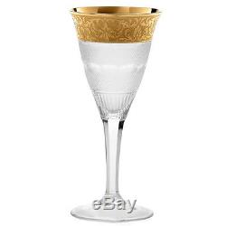 SPLENDID Crystal Gold Band MOSER WHITE WINE 6.75 NEW NEVER USED Czech Republic