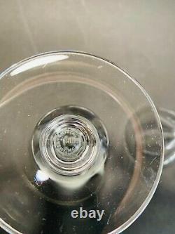 ST LOUIS BRISTOL French Crystal 7 Burgundy Wine Glasses Stems Set of 2 Signed