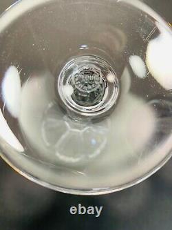 ST LOUIS BRISTOL French Crystal 7 Burgundy Wine Glasses Stems Set of 2 Signed