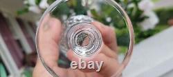 ST. LOUIS CRYSTAL MASSENET CLEAR CUT 6 BURGUNDY WINE Or WATER GLASSES SET OF 3