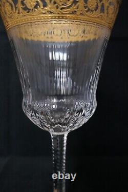 ST. LOUIS CRYSTAL Thistle 7 Burgundy Wine Water Goblet Open Bandfoot