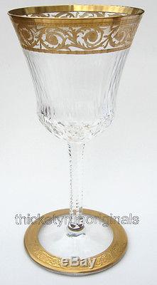 ST LOUIS Crystal Gold THISTLE Wine Goblet 5 3/4