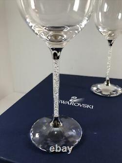 SWAROVSKI # A 9280 2 Crystalline Wine Glasses with Original Box