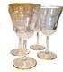 Saint Louis Apollo Gold Trimmed Crystal Glasses France 1982 never used set of 3