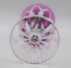 Saint Louis Crystal Camargue Pattern Hock Wine Glass Purple Cut to Clear