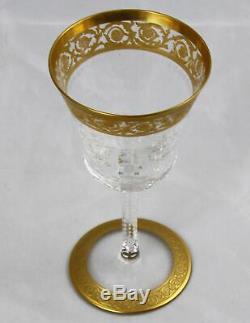 Saint Louis Crystal Gold Thistle Claret Wine Glass 5-5/8 Multiple Available