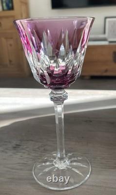 Saint Louis France Cristal Roemer Model Provence Goblet in Rose Pink