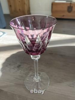 Saint Louis France Cristal Roemer Model Provence Goblet in Rose Pink