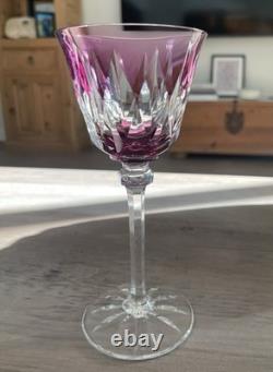 Saint Louis France Cristal Roemer Model Provence Goblet in Rose Pink