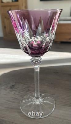 Saint Louis France Cristal Roemer Model Provence Goblet in Rose Pink