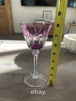 Saint Louis France Cristal Roemer Model Provence Goblet in Rose Pink