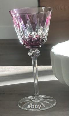 Saint Louis France Cristal Roemer Model Provence Goblet in Rose Pink