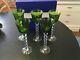 Saint Louis St Louis Crystal Green Bubbles Wine Hocks Glasses Individual Exc