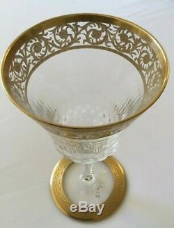 Saint-Louis Thistle Gold Claret Wine Glass 5 5/8 NEW 1 LOT Of 8 St Louis