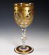 Saint St Louis Crystal Gold Embellished Congress Wine Glass 6 5/8 B
