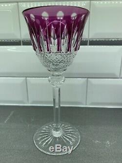 Saint St. Louis Crystal Tommy Amethyst Purple Wine Hock Glass 7 3/4 H France