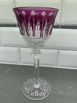 Saint St. Louis Crystal Tommy Amethyst Purple Wine Hock Glass 7 3/4 H France