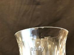 Saint St. Louis Crystal Tommy Burgundy Wine Goblet Glass 6 3/4 H Set of 6 As Is