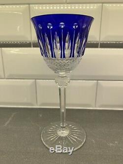 Saint St. Louis Crystal Tommy Cobalt Blue Wine Hock Glass Goblet 7 3/4 H France