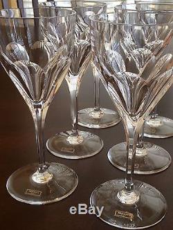 Saint St Louis Hermes Crystal Bristol Size 2 Wine Glasses Set Of 6 Nwob Stemware