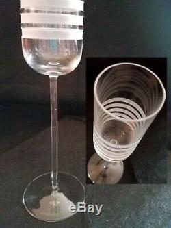 Salviati Crystal Champagne Flutes Assorted Set of 3 10 3/8 tall