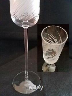 Salviati Crystal Champagne Flutes Assorted Set of 3 10 3/8 tall