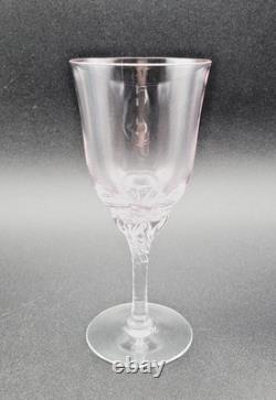 Sasaki Coronation Hawthorne Coral (Pink) Crystal Wine 6-¼ Tall Glasses Set of 8