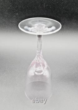Sasaki Coronation Hawthorne Coral (Pink) Crystal Wine 6-¼ Tall Glasses Set of 8