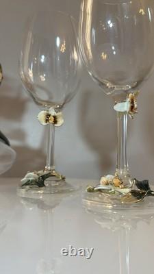 Semaxe 5 Piece Novelty Crystal Wine Glasses & Decanter For Wine Tasting