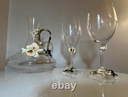 Semaxe 5 Piece Novelty Crystal Wine Glasses & Decanter For Wine Tasting