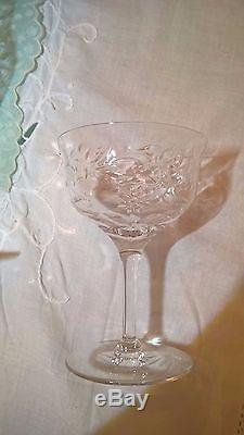 Seneca ANNIVERSARY Water Goblet 661392 8 Crystal Wine/Water Glasses Gorgeous