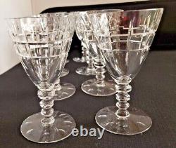 Seneca Claret Wine Regina 8 Crystal Glasses 5 Tall Hand Blown Glass USA 4 Oz