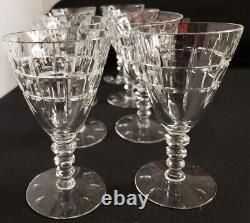 Seneca Claret Wine Regina 8 Crystal Glasses 5 Tall Hand Blown Glass USA 4 Oz