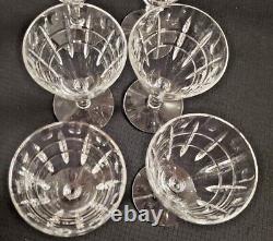 Seneca Claret Wine Regina 8 Crystal Glasses 5 Tall Hand Blown Glass USA 4 Oz