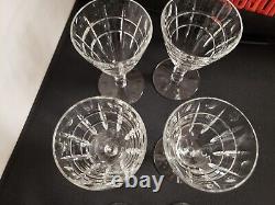 Seneca Claret Wine Regina 8 Crystal Glasses 5 Tall Hand Blown Glass USA 4 Oz