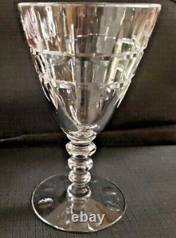 Seneca Claret Wine Regina 8 Crystal Glasses 5 Tall Hand Blown Glass USA 4 Oz