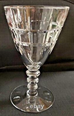 Seneca Claret Wine Regina 8 Crystal Glasses 5 Tall Hand Blown Glass USA 4 Oz