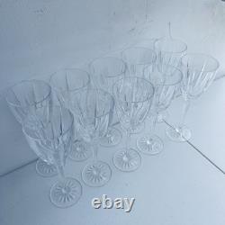 Set 10 Crystal D'Arques Style Durand Classic Wine Glasses Goblets 8 inches