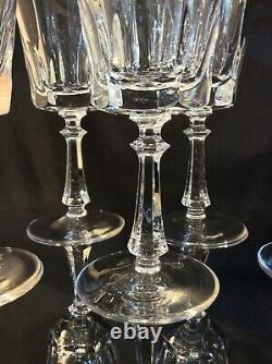 Set 10 Gorham Crystal Cathedral Water or Wine Glasses Vintage Cut Crystal