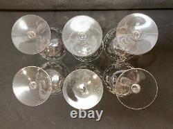 Set 12 Antique Grey Cut Goblets 6 Martini / Champagne Glasses & 6 Wine Glasses