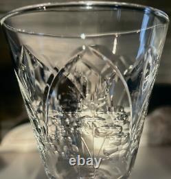 Set 12 Vintage Libbey Rock Sharpe Luxury Star Cut Crystal Wine Water Glasses 7