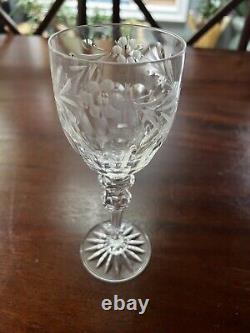 Set (12)Wine Goblets 7-3/4 Glasses Miller Rogaska Crystal Country Garden