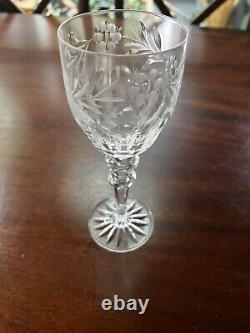 Set (12)Wine Goblets 7-3/4 Glasses Miller Rogaska Crystal Country Garden