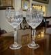Set 2 Waterford Marquis Crystal Hanover Gold Balloon Wine Glasses