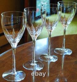 Set 4 FIRELIGHT CLEAR Non Panel LENOX CRYSTAL Hand Blown Wine Glasses 7 7/8