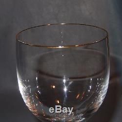 Set 4 WATERFORD Carleton Gold Large 10 Oz Water Wine Goblet Crystal Stem Glass