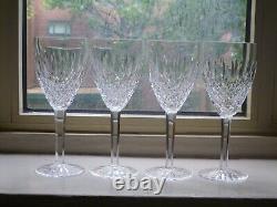 Set (4) Waterford Crystal CASTLEMAINE Claret 7 7/8 LARGE Wine Glasses HTF