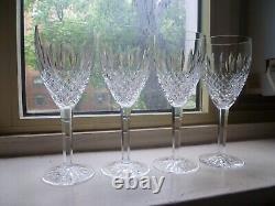 Set (4) Waterford Crystal CASTLEMAINE Claret 7 7/8 LARGE Wine Glasses HTF